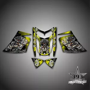 SKI-DOO REV MXZ SNOWMOBILE SLED WRAP GRAPHICS DECAL 03-07 COWBOY OUTLAW YELLOW - Picture 1 of 1
