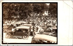 RPPC Vernon TX Tank Day May 1919 Crowd Autos Texas Clifton photo postcard HQ14 - Picture 1 of 2
