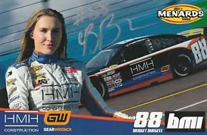 2021 BRIDGET BURGESS firmata ARCA MENARDS RACING CARTOLINA EROE FOTO CARD CHEVY - Foto 1 di 2