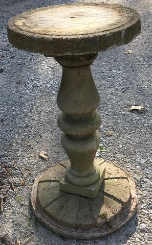Concrete Pedestal Stand 15'' x 30''h plant bird bath yard garden decor statue Cover