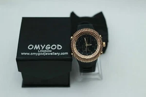 OMyGod Jet and Topaz Crystal Watch - Picture 1 of 7