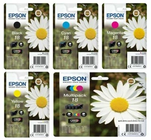 Original Epson 18 CMYK & Multipack Ink Cartridge For XP-205 XP-422 XP-312, Lot - Picture 1 of 12