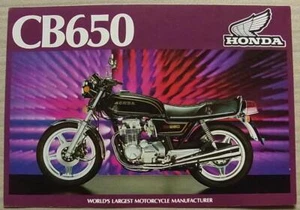 HONDA CB650 MOTORCYCLE Sales Brochure 1981 - Picture 1 of 2