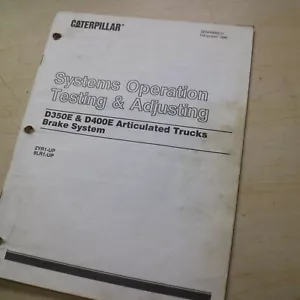 CAT D350E D400E TRUCK Brake SYSTEM System Operation Testing Adjusting Manual - Picture 1 of 5