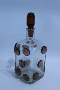 Murano Glas Design Karaffe Würfel Spieler Gambler Dice Decanter 50s 60s 50er 