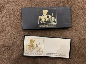 Vintage Healey Coach Works schwarz matt Präzisionsreifenanzeige mit Box & Halter - Bild 1 von 3