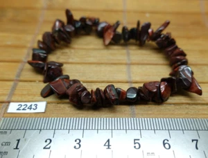 Bracelet baroque chips OEIL DE TAUREAU d'Afrique du Sud qualité A lithotherapie - Picture 1 of 3