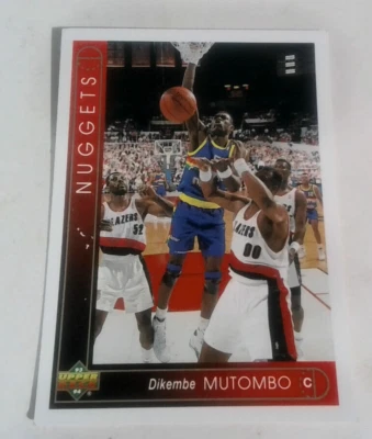UPPER DECK 93-94 DIKEMBE MUTOMBO Basketball Card No. 55 Denver Nuggets 1993 NBA - Image 1 of 4