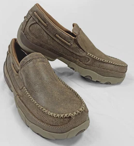 Twisted X MDMSC03 Work Comp Toe ASTM EH Driving Moc Loafer Slip-on Shoe Men's 8M - Picture 1 of 4