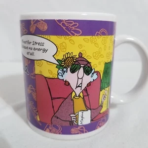 Hallmark Maxine Coffee Mug Cup "If Not For Stress I'd Have No Energy" - Picture 1 of 7