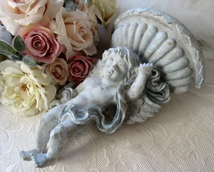 Cherub Decor,Wall Shelf,Wall Art,Hand Painted,French Country,Shabby,Victorian - Picture 1 of 21
