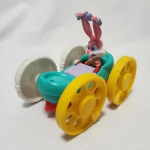 McDonalds 1990 juguete de comida feliz Tiny Toons aventura auto abatible Plucky & Babes - Imagen 1 de 7