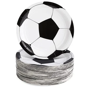 Football Soccer Party Plates x80 Supporter World Cup Happy Birthday Party Decs - Picture 1 of 22