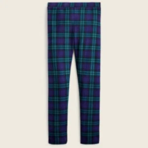 J Crew Girls' Everyday Legging in Raw Índigo Jade a Cuadros Azul Verde Holiday - Imagen 1 de 2