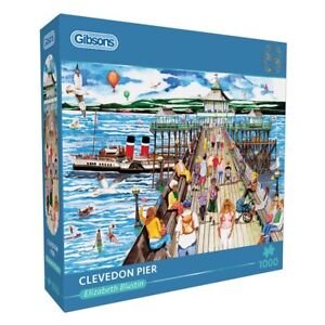 Gibsons Clevedon Pier by Elizabeth Blustin 1000 piece jigsaw puzzle