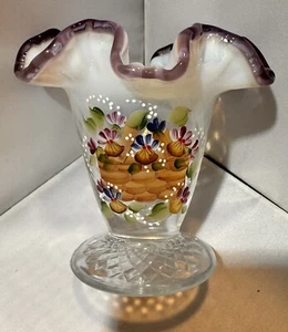Vaso Longaberger Fenton 2003 dipinto a mano - Foto 1 di 13