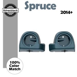 6.5" Speaker Pods Rushmore Lower Vented Fairings SPRUCE For Harley Touring 2014+ - Imagen 1 de 5