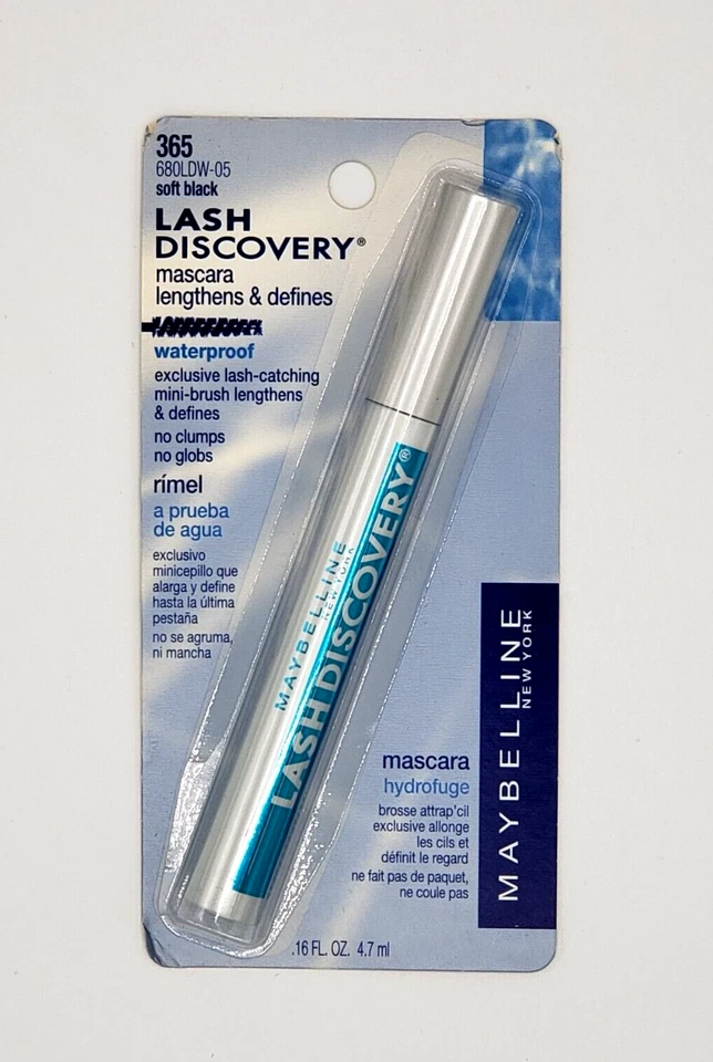 НОВАЯ МЯГКАЯ ЧЕРНАЯ ВОДОНЕПРОНИЦАЕМАЯ ТУШЬ ДЛЯ РЕСНИЦ MAYBELLINE LASH DISCOVERY #365. - Изображение 1 из 1
