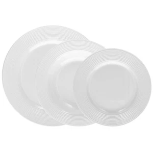 Servizio Piatti 6 Persone TOGNANA Circles Set 18 Pezzi Porcellana Bianco Cerchi - Foto 1 di 8