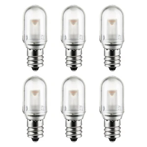 6Pack LED T5 Tubular Light Bulb, 1 Watt (10W), 2700K, E12, Clear, 50LM - Picture 1 of 1