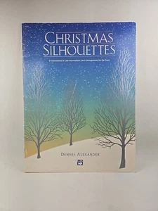 CHRISTMAS SILHOUETTES DENNIS ALEXANDERVINTAGE SHEET MUSIC 1990 9 CAROL ARR PIANO - Picture 1 of 2