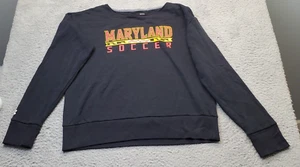 NCAA Maryland Terrapins Soccer Under armour Sweatshirt Football Women's L Black - Picture 1 of 6
