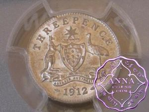 Australia 1912 Threepence PCGS AU55 - Bild 1 von 3