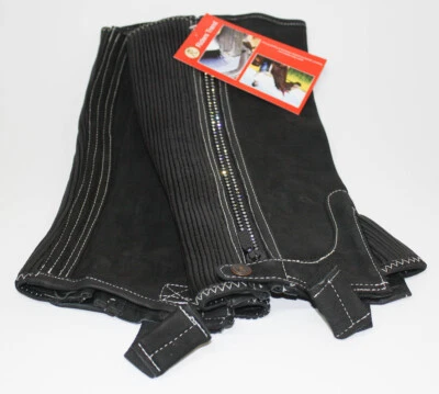 Riders Trend Girl Nubuk halbhoch Diamontte Kristall mit Reiverschluss Chaps XXL - Bild 1 von 3