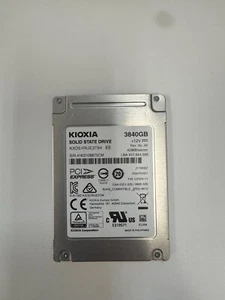 KIOXIA 3840GB NVMe SSD Model KXD6XLUL3T84 PCIe Gen3 x4 - Used - Afbeelding 1 van 2