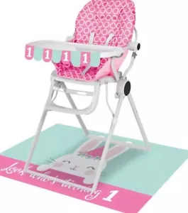 Birthday Bunny High Chair Decorating Kit Girls 1st Birthday Decorations - Picture 1 of 1