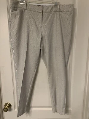 Calça feminina The Limited, bege com pequenos pontos pretos, tamanho 16 - Imagem 1 de 4