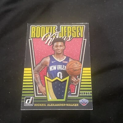Nikeil Alexander-Walker 2019 Donruss Rookie Jersey Kings Patch #25/25 - Image 1 of 2