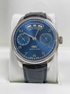 IWC Portugieser Jahreskalender blau IW503502 neuwertig IWC Garantie - Bild 1 von 6
