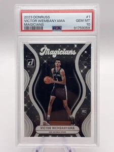 2023-24 Panini Donruss Victor Wembanyama Magicians Rookie RC #1 PSA 10 Spurs - Picture 1 of 2