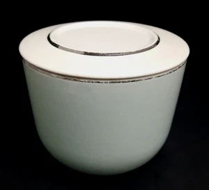 Ballerina universale vintage nebulizzatore Union Made USA coperchio ciotola ceramica blu bianco 1 qt MCM - Foto 1 di 8