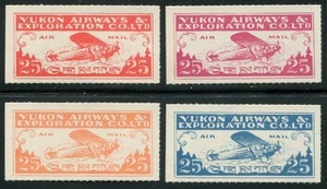 Canada Cinderella cc7852 Yukon Airways & Exploration Co. Ltd. Juego de 4 - Imagen 1 de 2