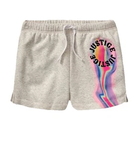 Justice Girls EDF Short Draw Cord Pearl Heather Size Medium (10) NWT - Picture 1 of 3