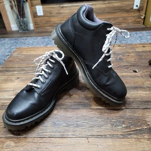 Botas de cuero negras descontinuadas Dr. Martens Harrisfield Docs talla UK 8 US 9 EUC - Imagen 1 de 11