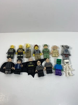 Authentic LEGO Minifigure Lot of 14 Mixed Batman Harry Potter Minecraft Etc. - Image 1 of 4