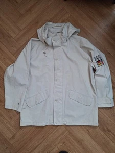 Mens Vintage Cream HBNY Sport Marinr PVC sailing Jacket Size 52 Inch Chest - Picture 1 of 7