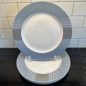 West End Schiefer Blau Nautica 11 1/2" Modern Set 4 Essteller Lot 11,5" 2 verfügbar - Bild 1 von 15