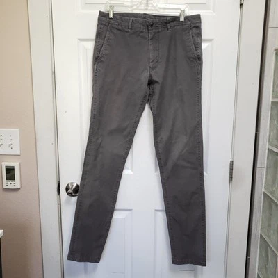 Bonobos Gray Skinny Fit Organic Cotton Chinos Pants Mens 34/36 - Image 1 of 4