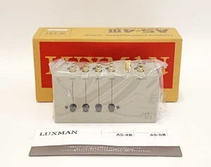 Selector de línea LUXMAN AS-4III Caja de interruptores de audio RCA Entrada Salida Selector estéreo N - Imagen 1 de 6