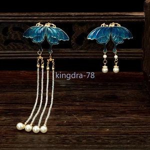 Horquilla china hecha a mano cloisonné accesorios Hanfu prendas para la cabeza para mujer 1 pieza - Imagen 1 de 9