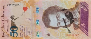 BANKSY * 50 bolívares * Billete real * Dismaland 2015 * Certificado * Sello - Imagen 1 de 10