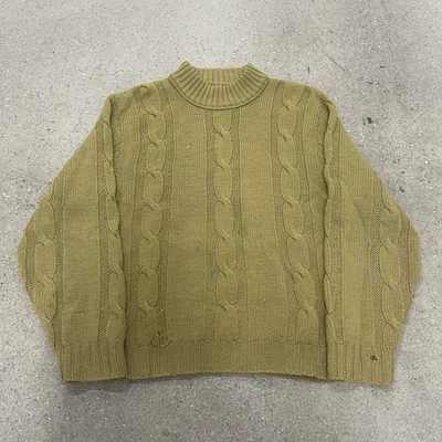 Vintage Pendleton Wool Cable Knit Sweater Turtle Neck Size Medium - Image 1 of 4