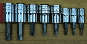 Snap-on 1/4" & 3/8" Drive 8-Piece Torx Socket Set T8 to T50 TTXR8E to FTXR50E - Bild 1 von 6