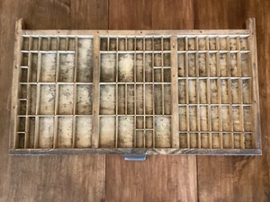 Vintage Hamilton Mfg Co Holz Drucker Schublade Buchdruck Fach Shadowbox - Bild 1 von 10