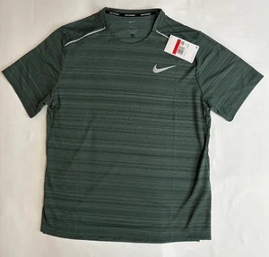 Nike Dri-FIT Miler Men's Green Running Shirt Size Large IO2120-338 - Picture 1 of 4