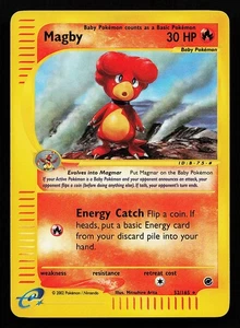 Magby 52/165 Reverse Holo Rare Expedition Pokémon Card - Picture 1 of 2